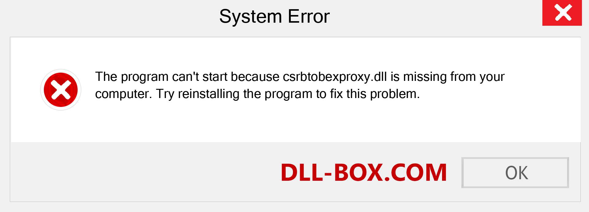  csrbtobexproxy.dll file is missing?. Download for Windows 7, 8, 10 - Fix  csrbtobexproxy dll Missing Error on Windows, photos, images